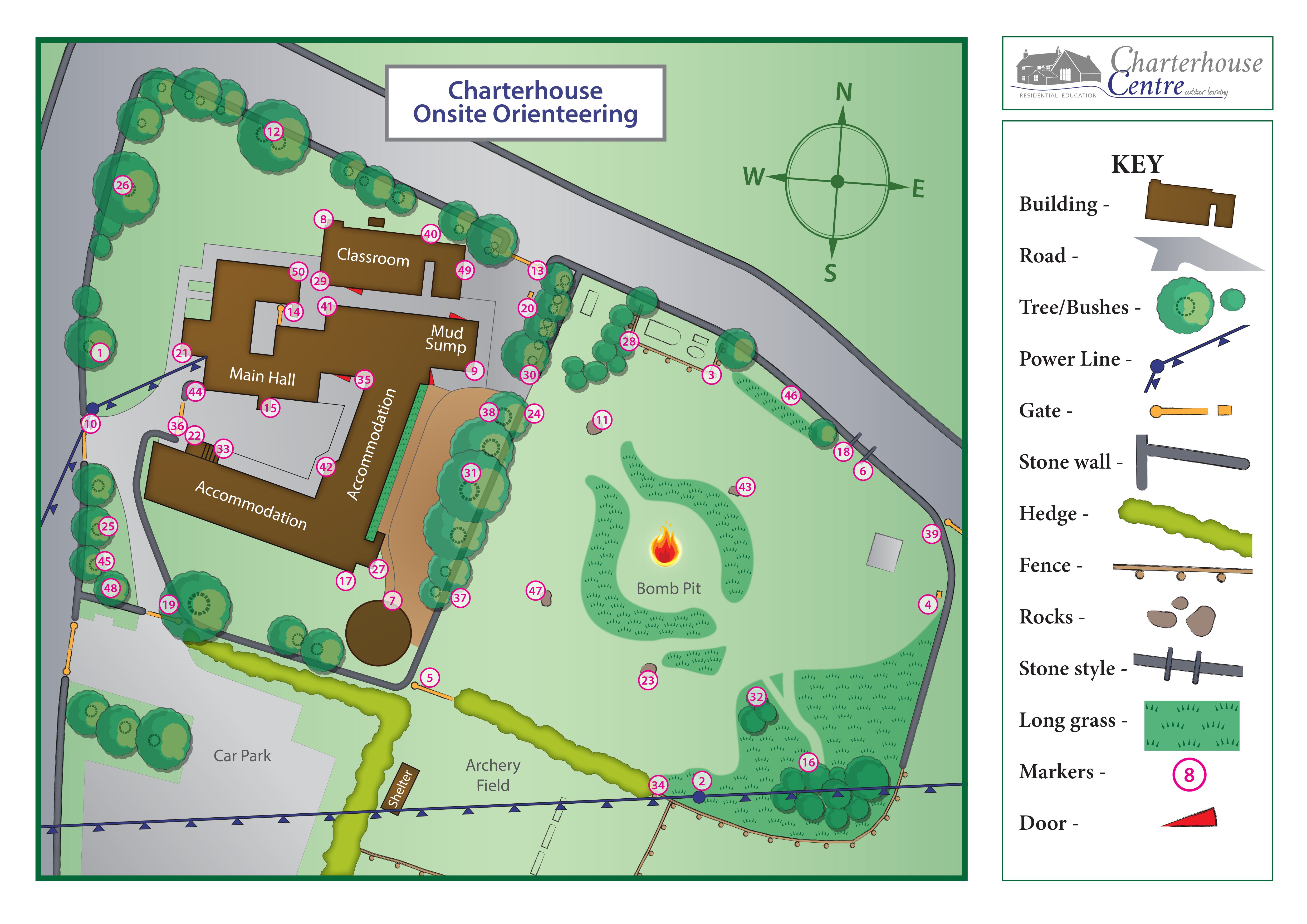 Charterhouse orienteering map